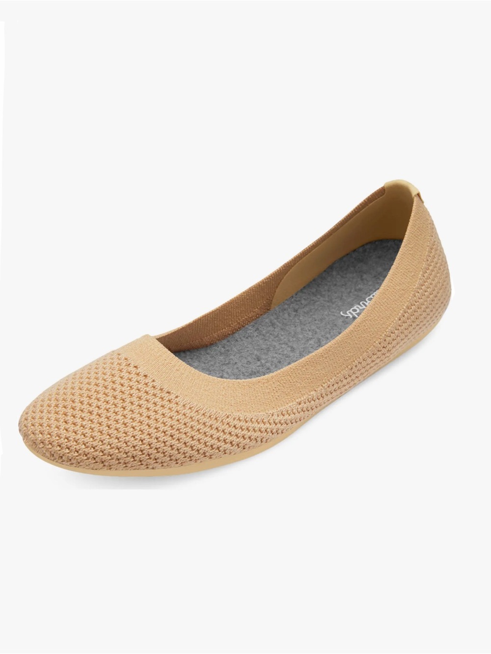 Allbirds Tan Tree Breezers Knit Flats